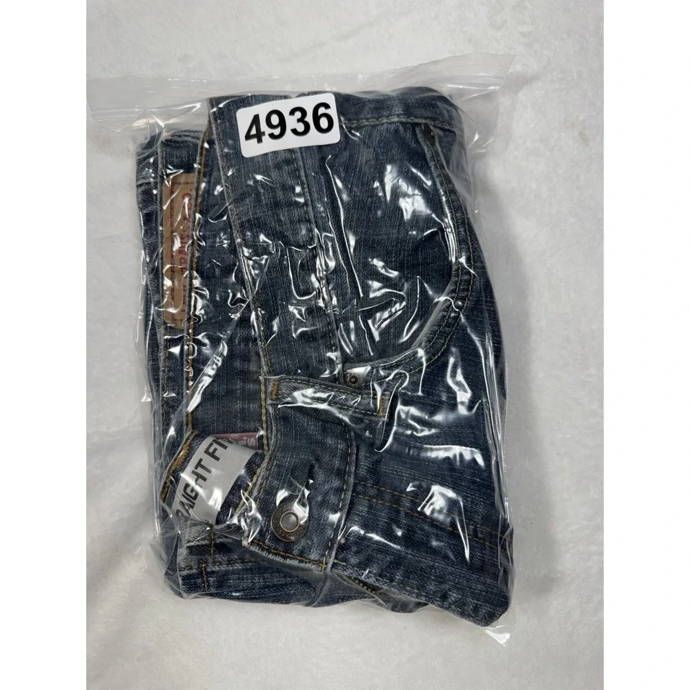 Levi's 505 Jeans Mens 36x29 Regular Fit Straight Leg Blue Denim Distressed - Picture 8 of 8